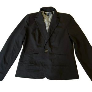 Womens Apostrophe Black Collared Blazer Suit Jacket - sz 8